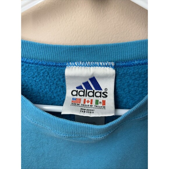 Vtg 90s Adidas Crewneck Pullover Sweatshirt Mens XL Red Embroidered Big Logo USA - Picture 3 of 12